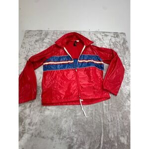 Vintage 70's Envoy The Now‎ Jacket  Windbreaker Mens Size Medium Red Full Zip